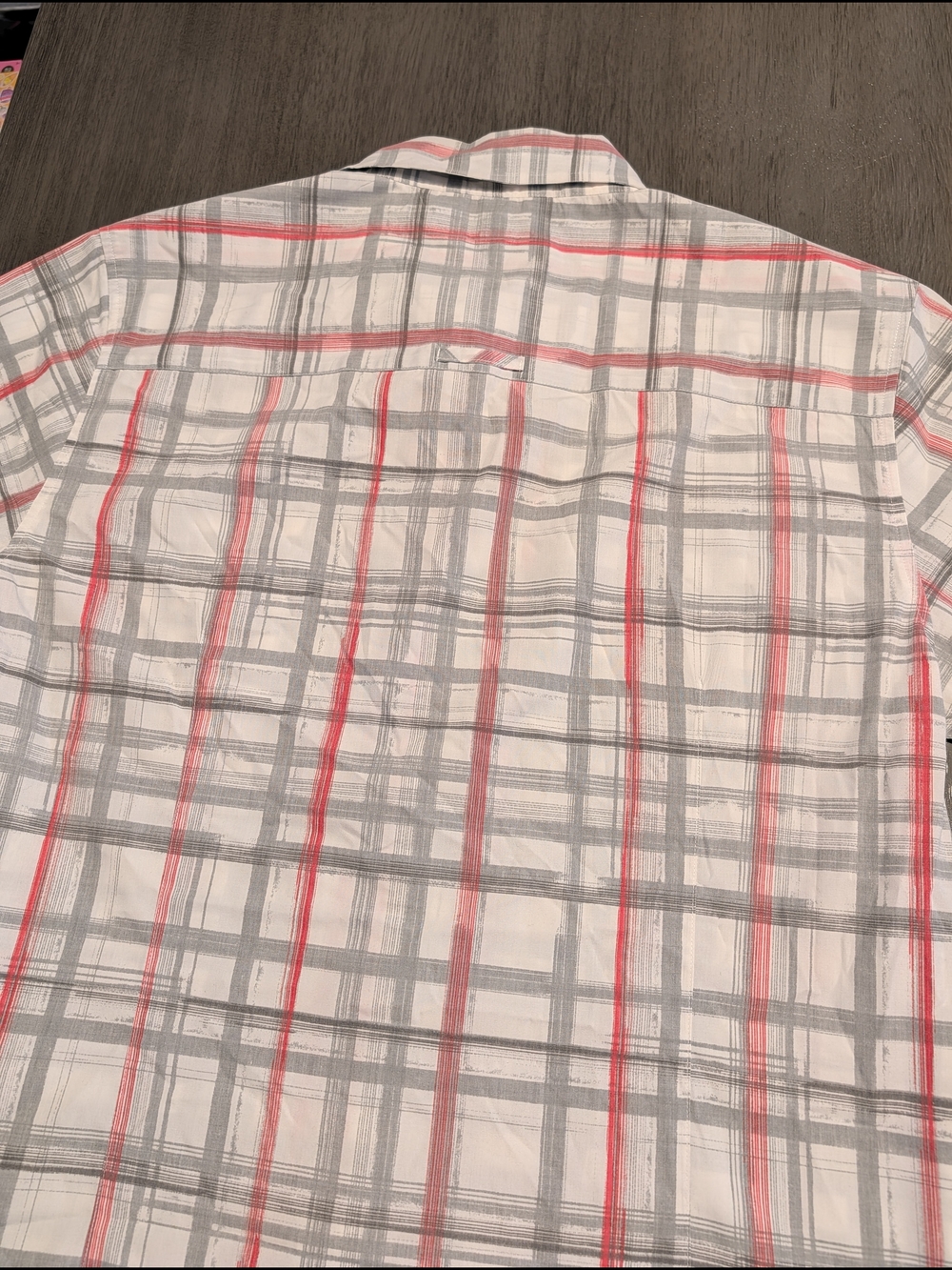 Men's Oakley Slim Fit Plaid Button-Down Shirt - White, Gray & Red- Size XL - Picture 6 of 8